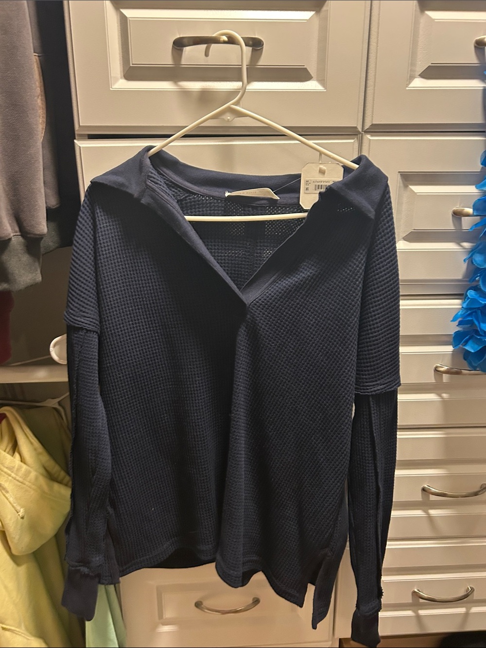 Women’s altard state Navy Waffle-Knit Pullover Sweater
